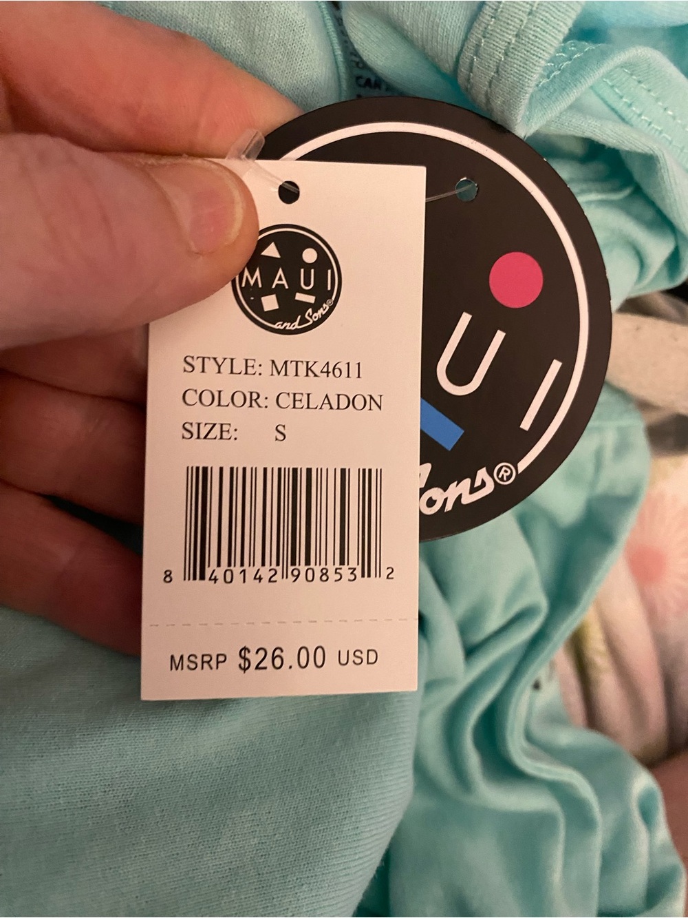 Maui and Sons Pale Blue Logo Tank Top - Picture 6 of 6